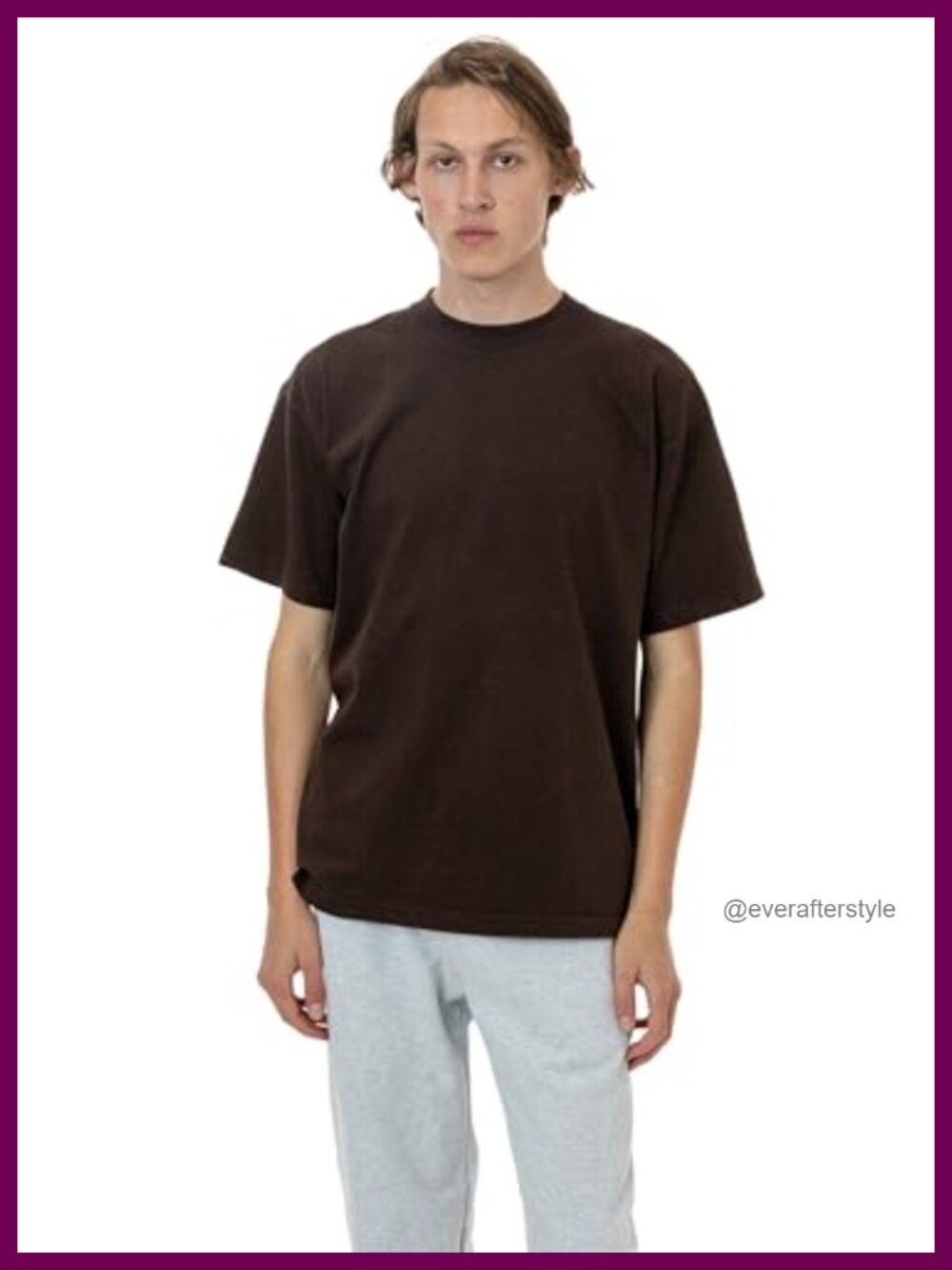 100% USA Cotton Crew Neck T-Shirt Garment Dye Durable